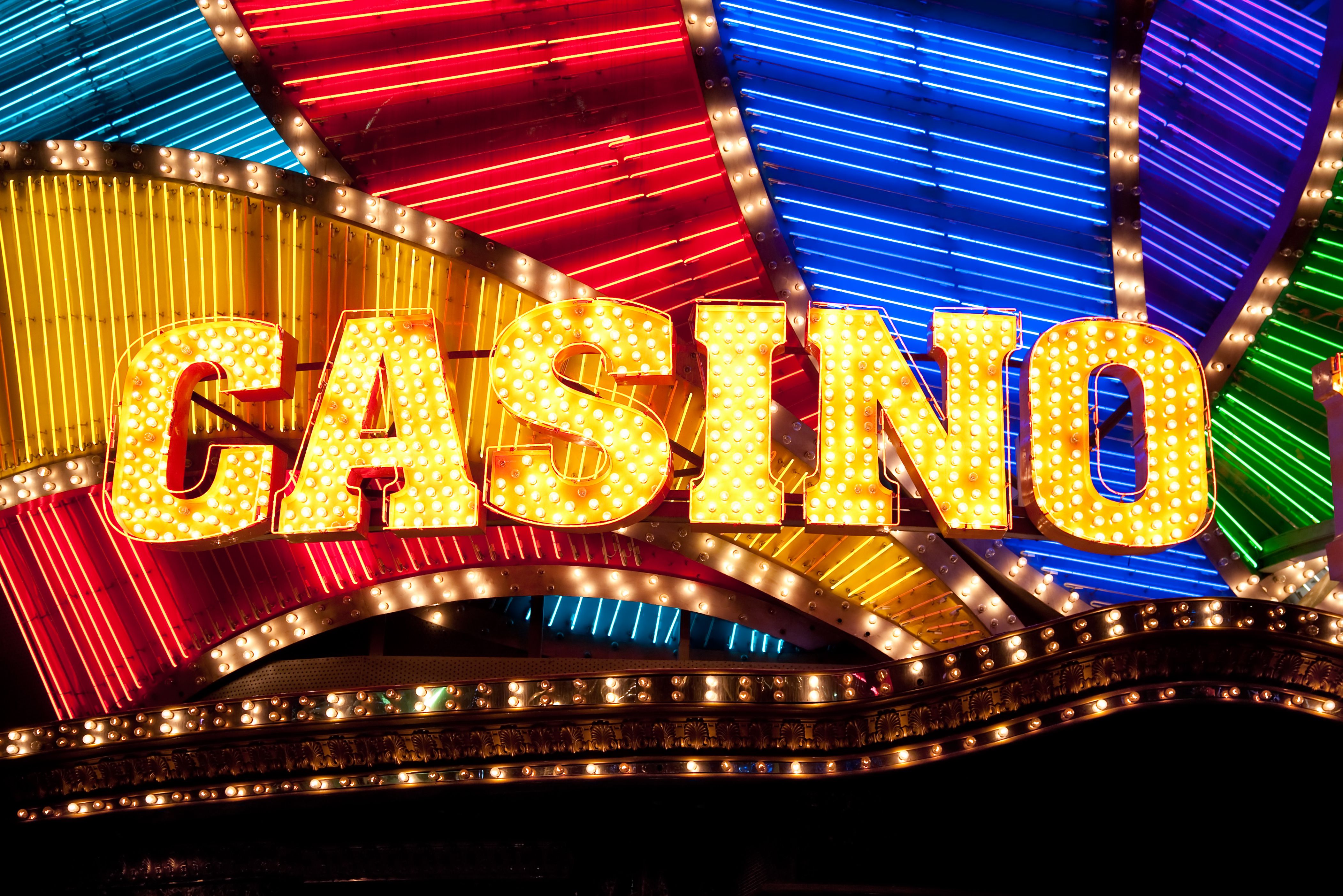 A stunning photo of the Golden Nugget Las Vegas and the Fremont Street Experience.
